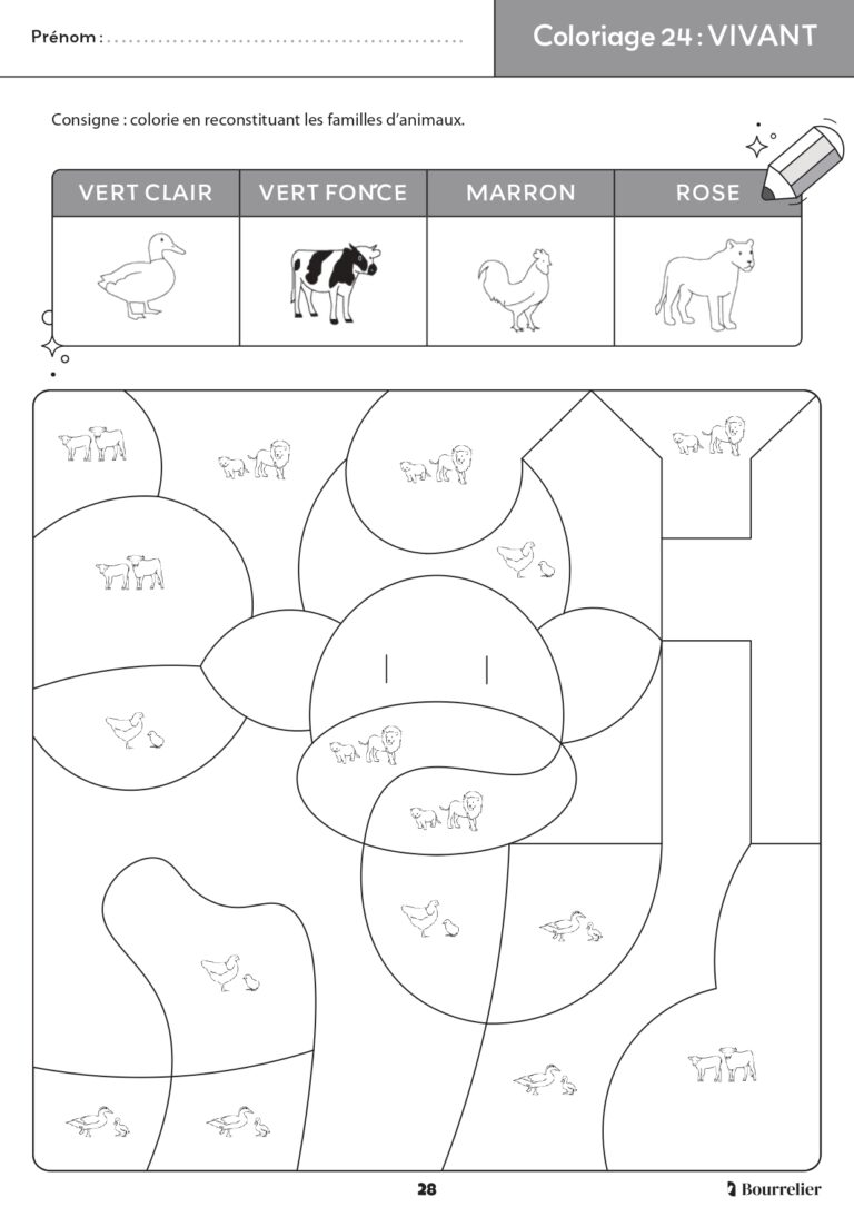 Aperçu : Coloriages magiques GS – Explorer le monde