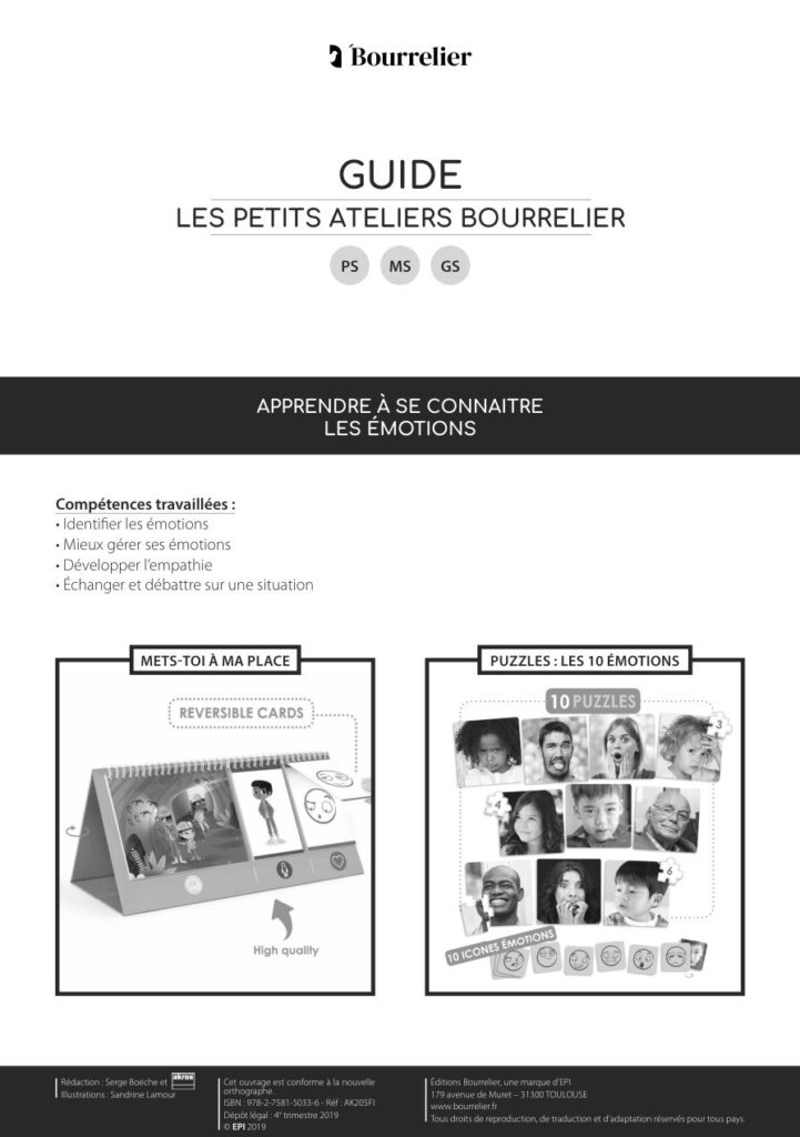 Les Petits Ateliers – Apprendre à se connaitre : les émotions (PS-GS)