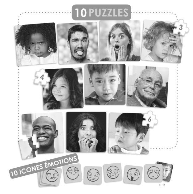 Lot de puzzles : les 10 émotions (PS-GS)
